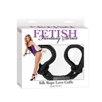 PIPEDREAM Fetish Fantasy Series Silk Rope Love Cuffs - Black