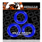 Oxballs Willy Rings 3-Pack Cockrings Police Blue