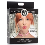 XR BRANDS MASTER SERIES Master Series Kinky Kitty Ring Slim Choker Pink