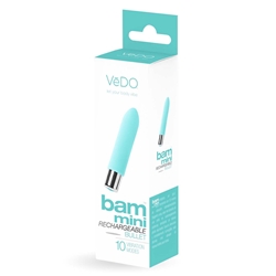 Vedo Bam Mini Rechargeable Bullet - Tease Me Turquoise