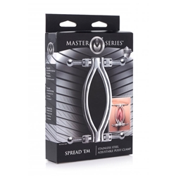 XR BRANDS MASTER SERIES Stainless Steel Pussy Clamp