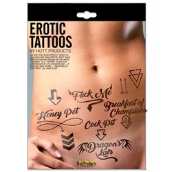 Hott Products Erotic Tattoo's - Assorted Pack